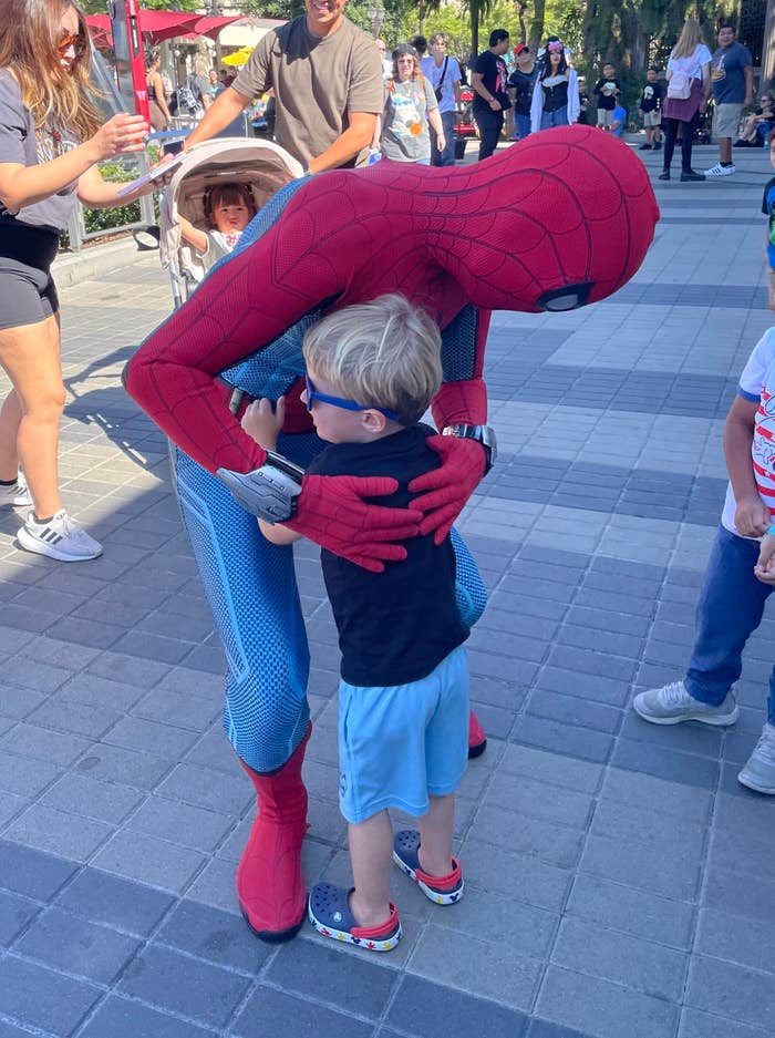 A hug from Spider-Man.