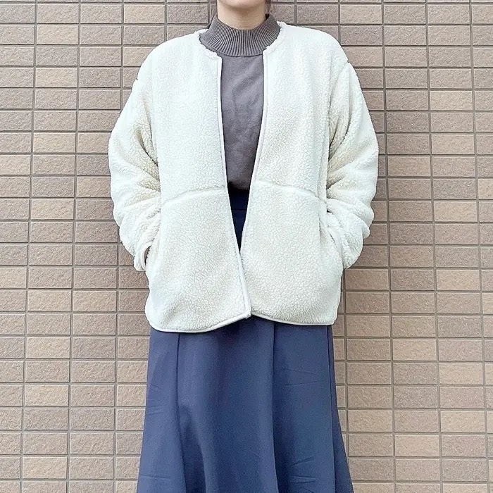 無印良品のオススメのアウター「ボアフリースジャケット」