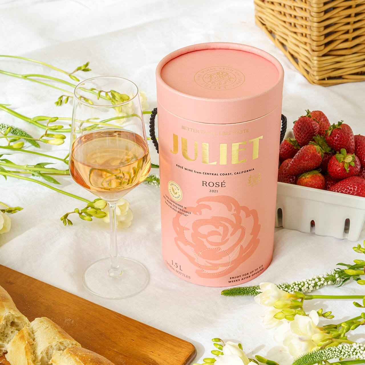 pink rose boxed wine