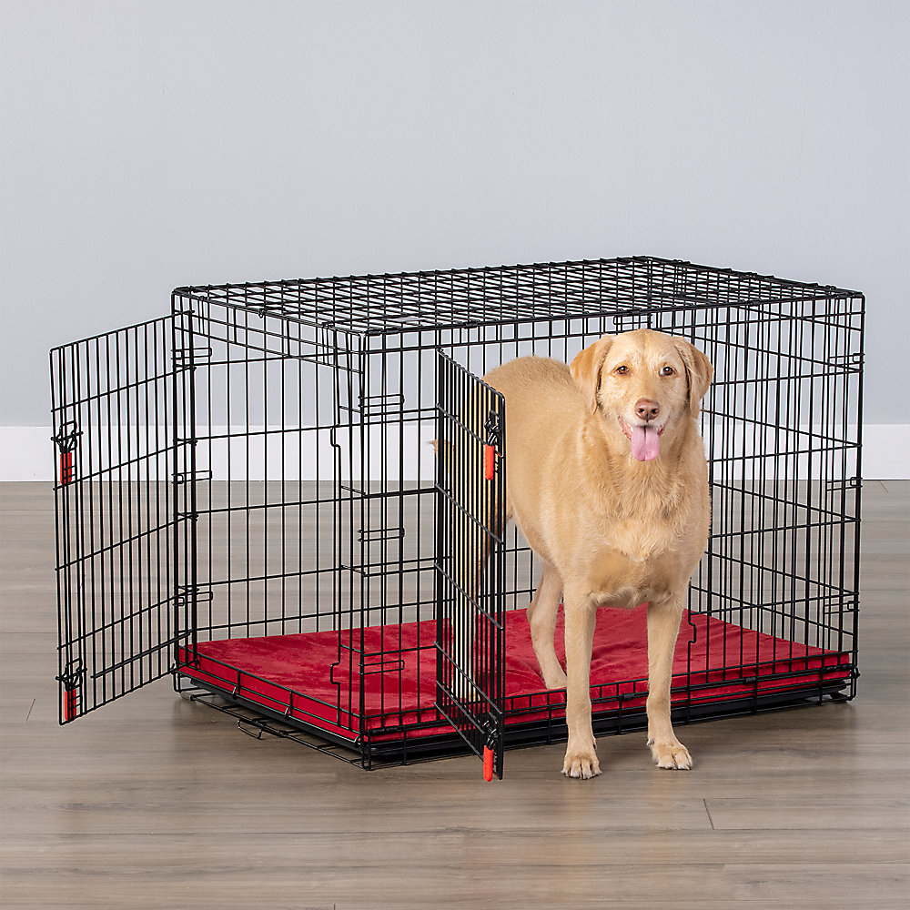 KONG Ultra-Strong Double Door Wire Dog Crate with Divider Panel