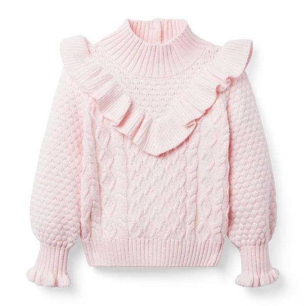 pink knit toddler sweater