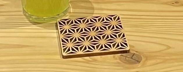 お寿司屋さんにあった他の和柄コースター