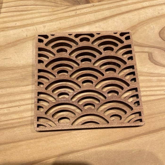 波模様の和柄コースター