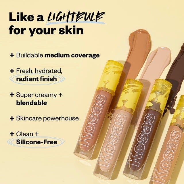 the concealers which are buildable medium coverage with a radiant finish
