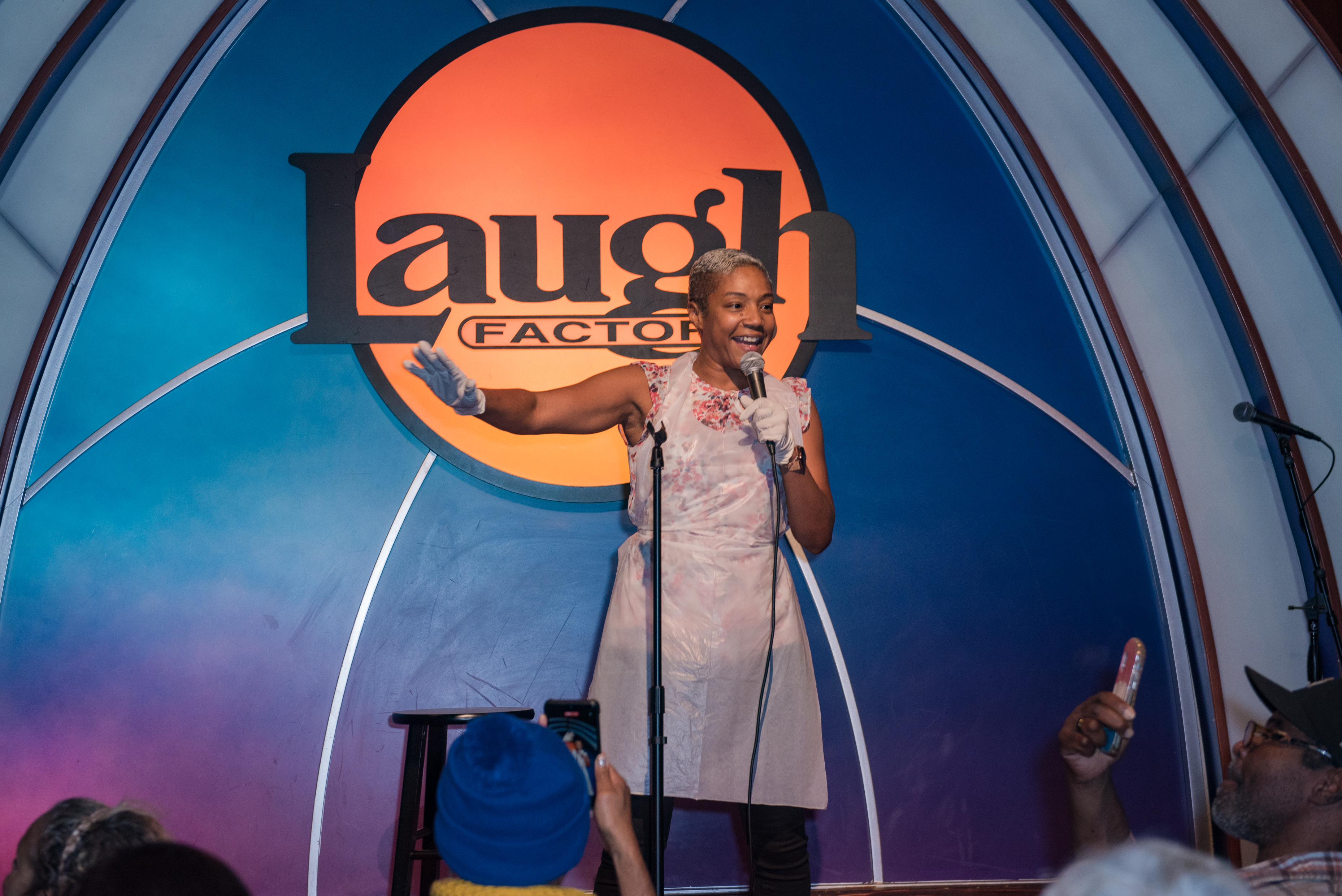 tiffany doing stand up at the laugh factory