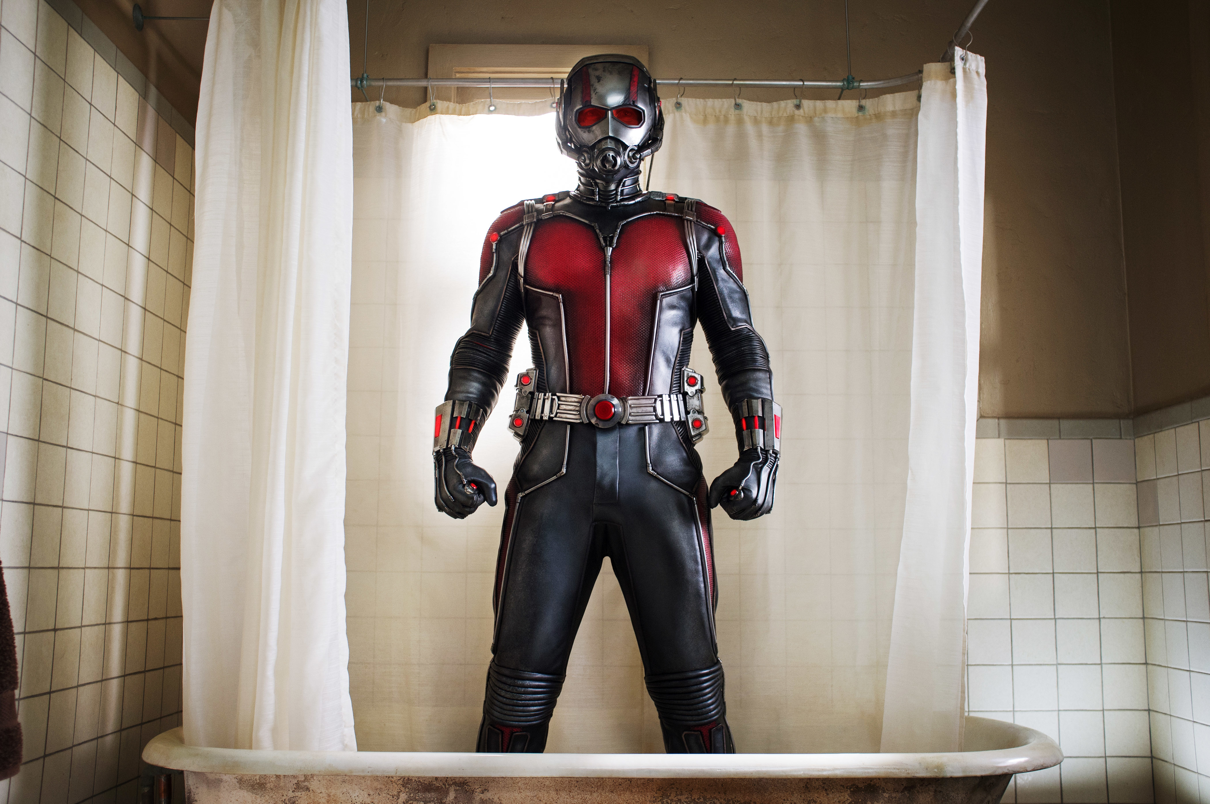 ant man standing in a tub