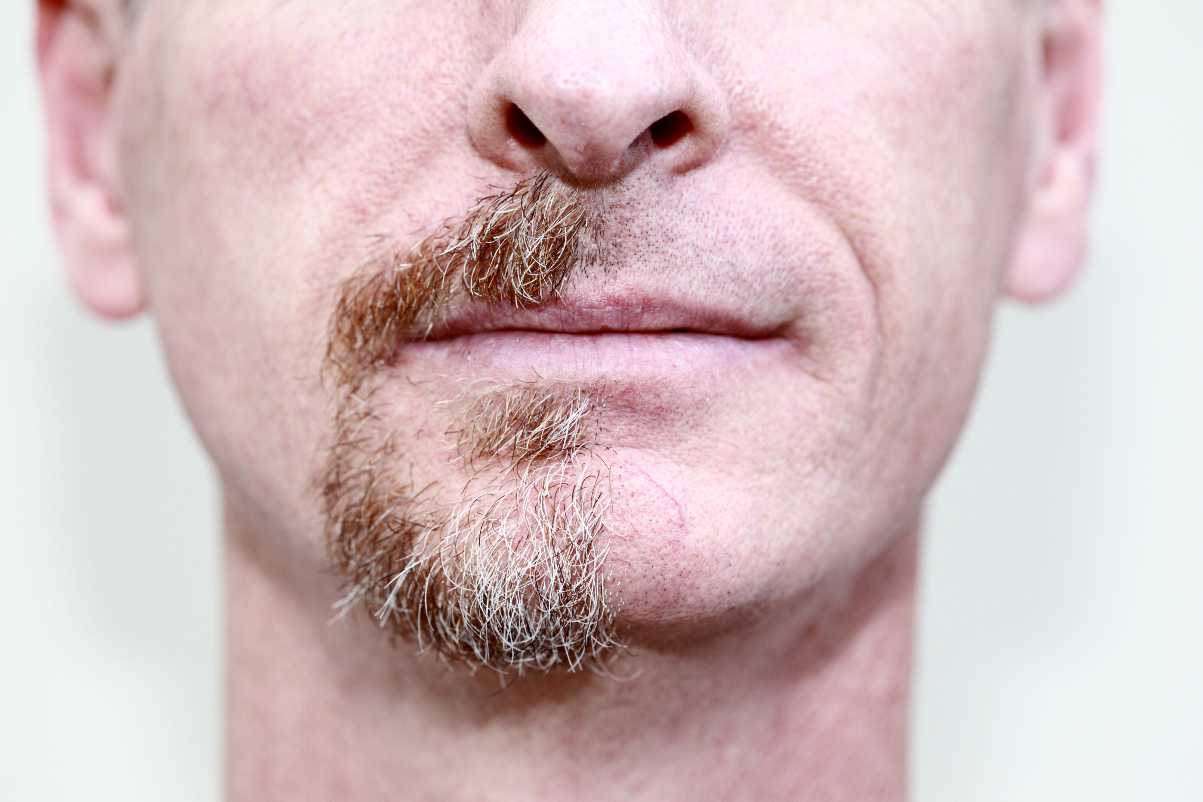 beard shaved only on one side