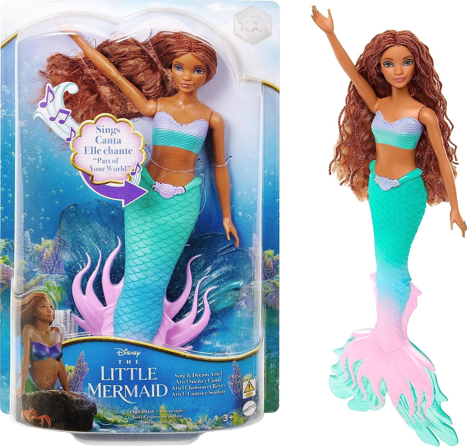 the Ariel doll with a colorful tail