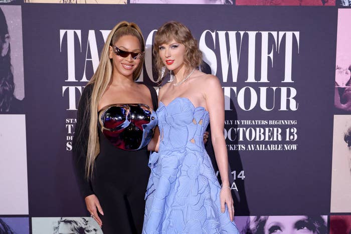 Beyoncé and Taylor together at a media event