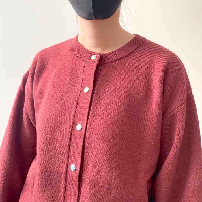 GU メタルボタンクルーネックカーディガン Lサイズ 長袖