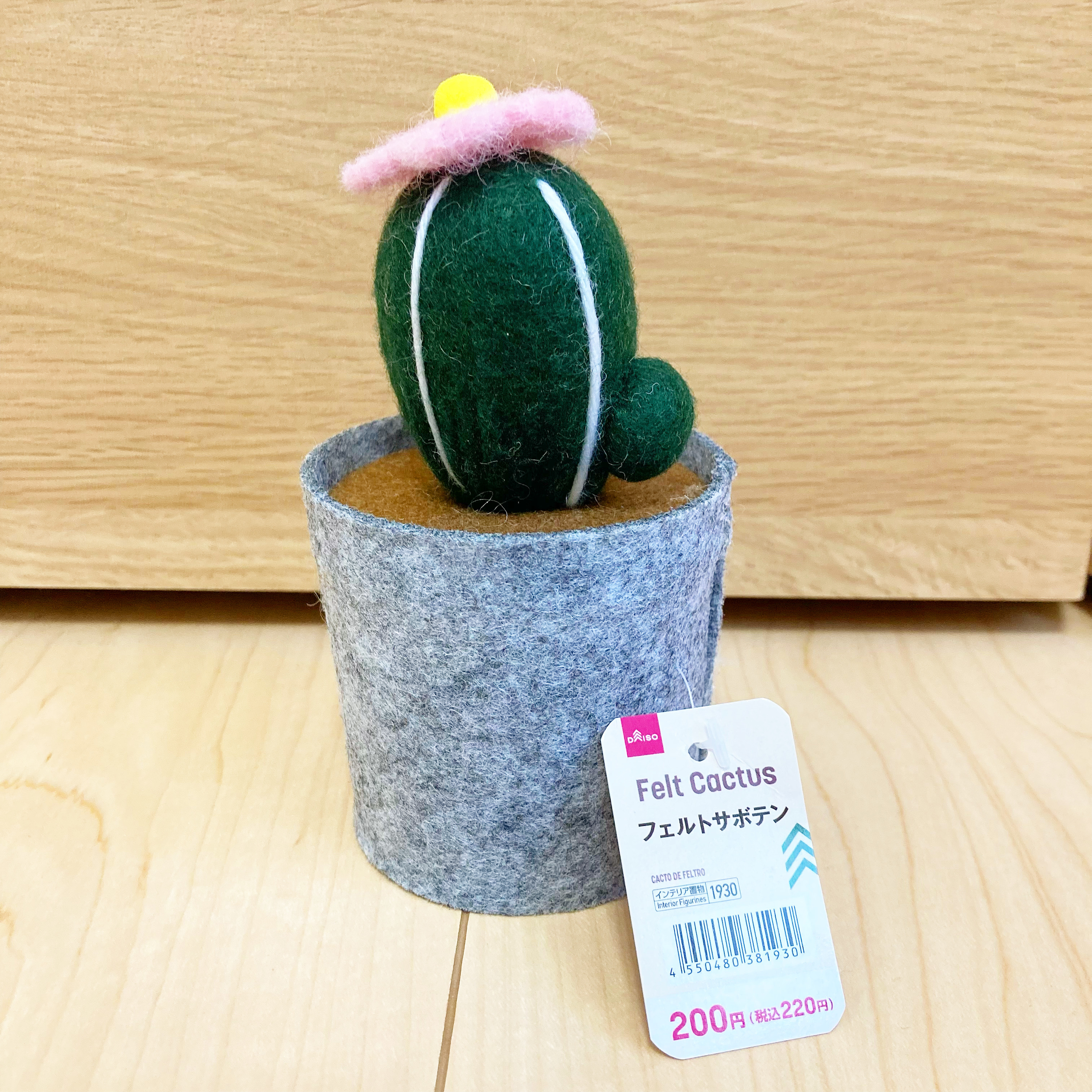 DAISO(ダイソー)のかわいいインテリア「フェルトサボテン」