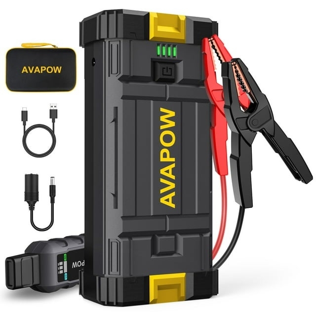 the car jump starter in yellow