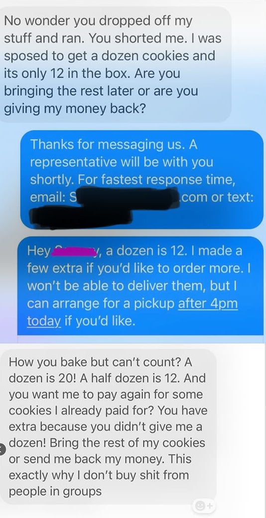 "How you bake but can't count?"