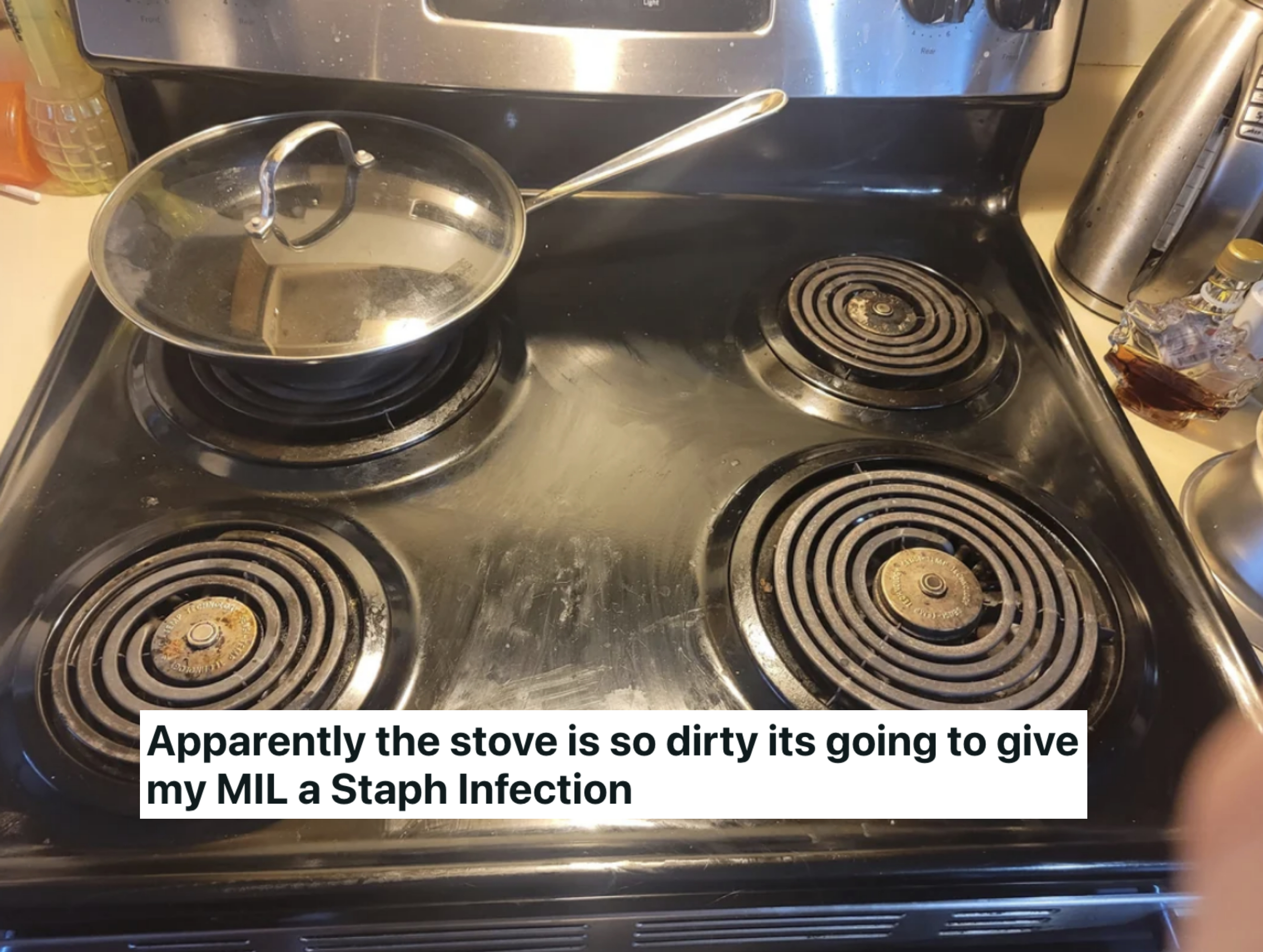 A dirty stove