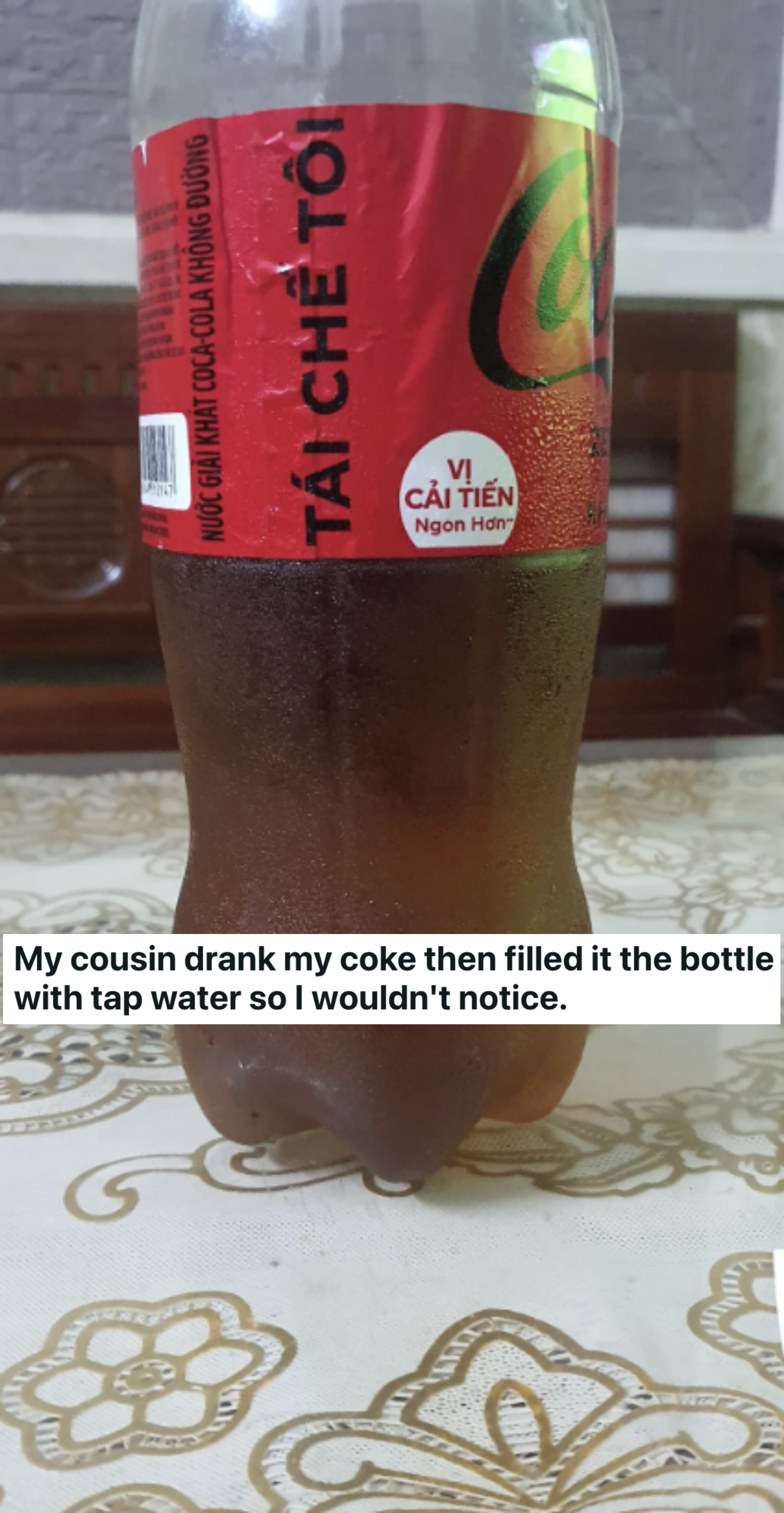 Closeup of a Coca Cola