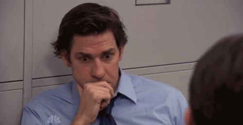 jim halpert from the office making a wtf face
