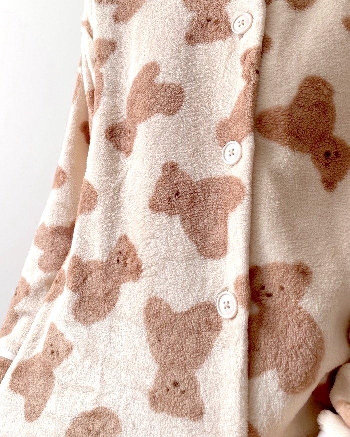 GUのオススメのパジャマ「マシュマロフィールパジャマ（ベア）長袖&amp;amp;ロングパンツ+X」