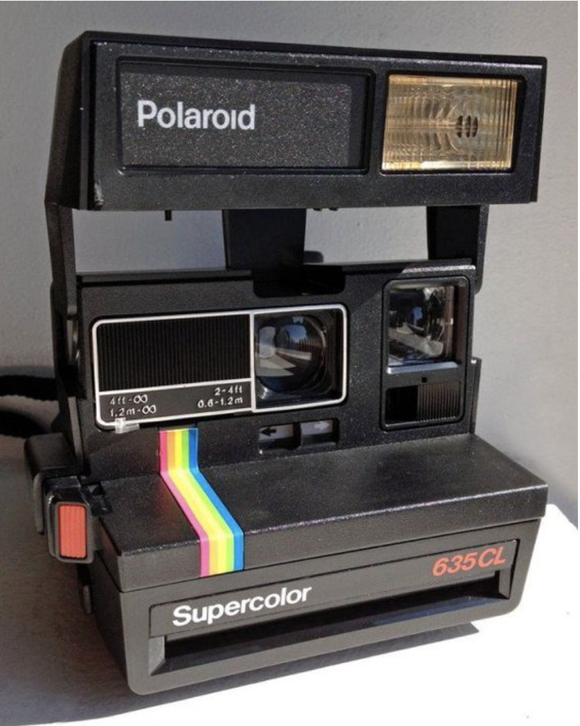An old Polaroid camera