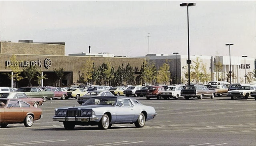 A mall parking lot