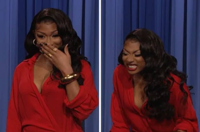 Megan Thee Stallion laughing