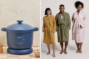 dream cooker; three models in parachute robes