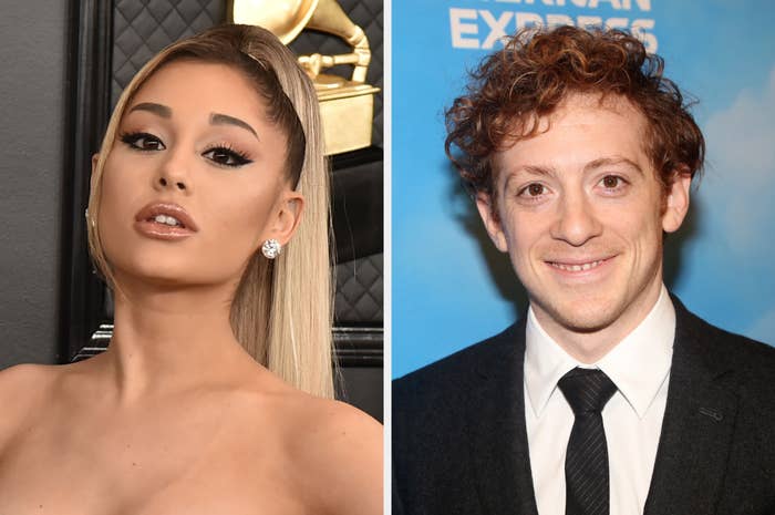 split images of ariana and ethan
