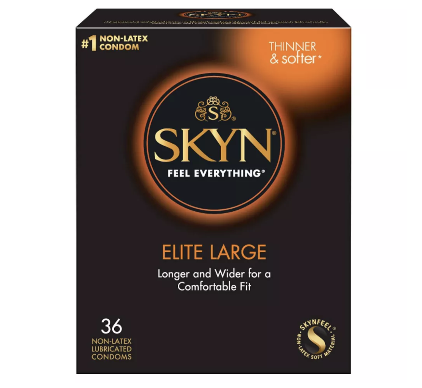 Product image of box of Skyn elite large condoms