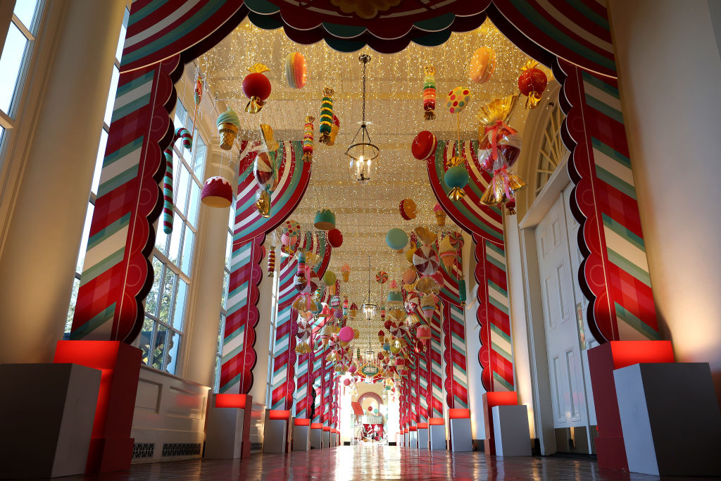 Candy-themed hallway
