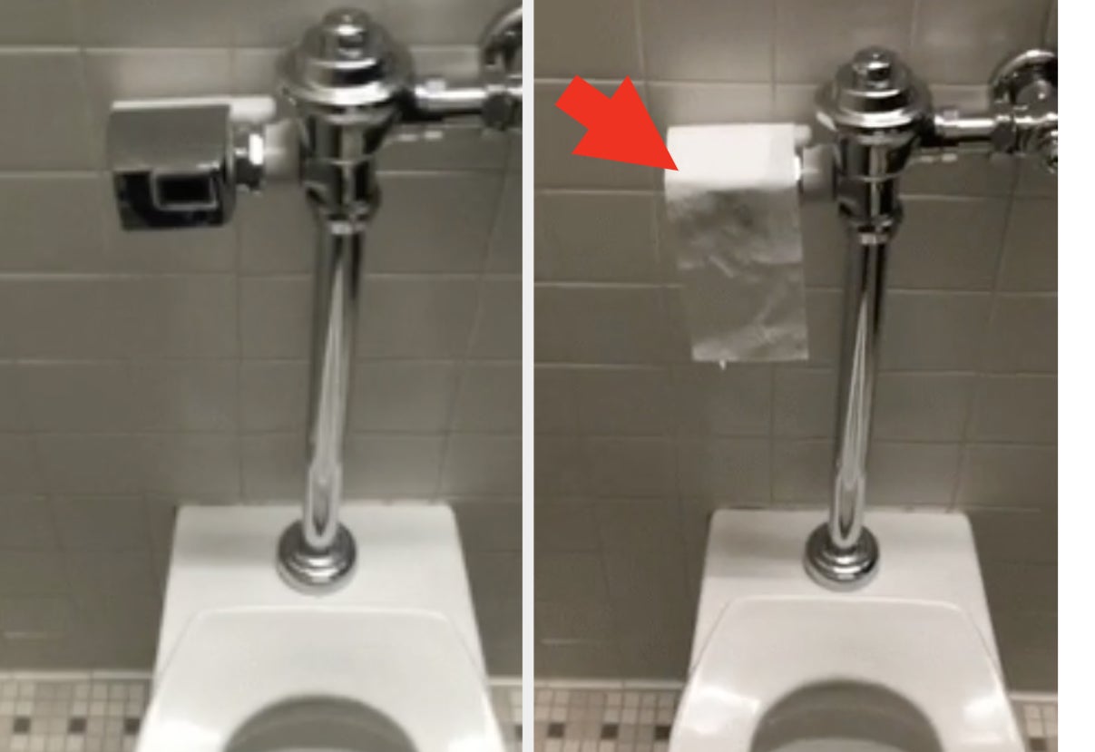 toilet paper over the sensor