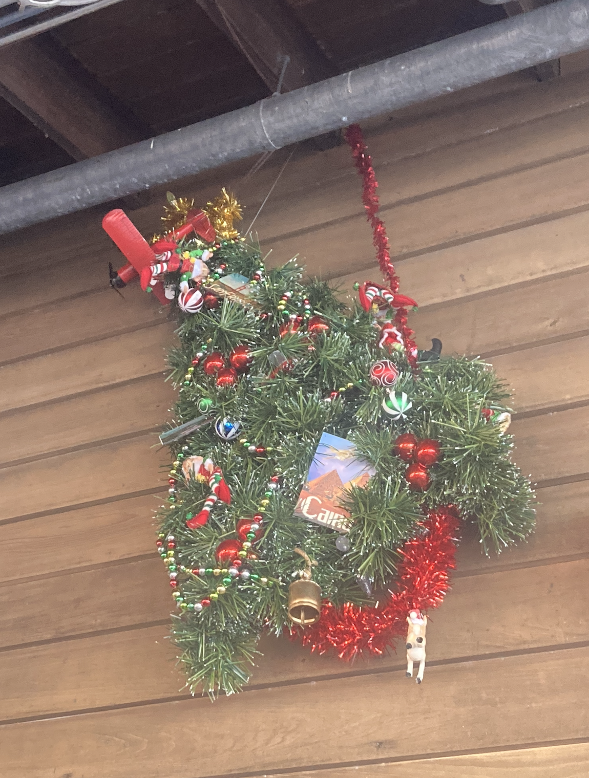A decorated Christmas garland