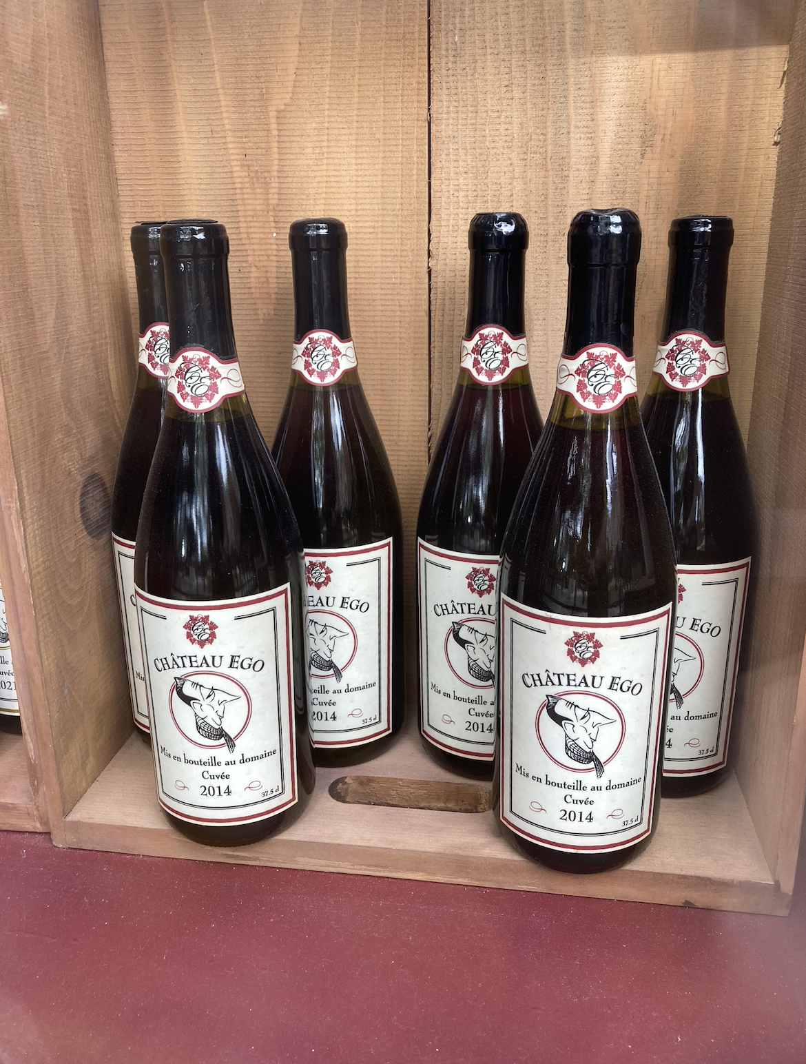 Bottles of Château Ego wine