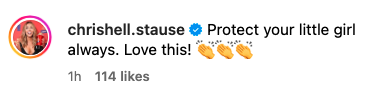 Screenshot of Chrishell Stause&#x27;s comment
