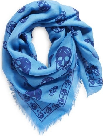 blue Alexander McQueen scarf