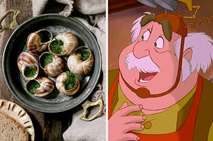 Escargot and Maurice from "Beauty and the Beast"