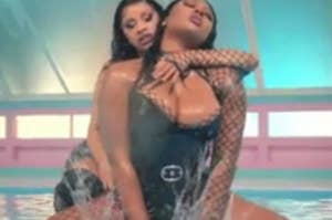 Cardi B and Megan Thee Stallion in their "WAP" music video
