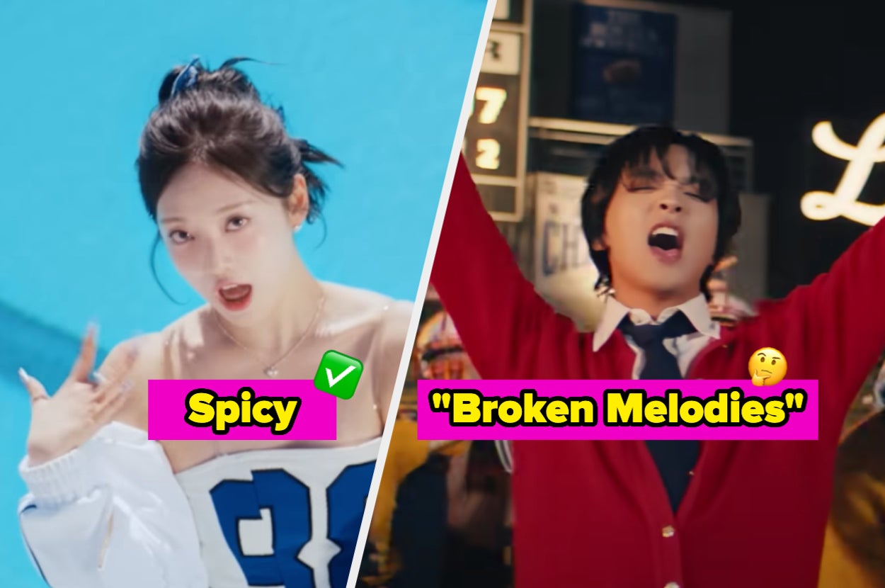 "Spicy" and "Broken Melodies" music videos.