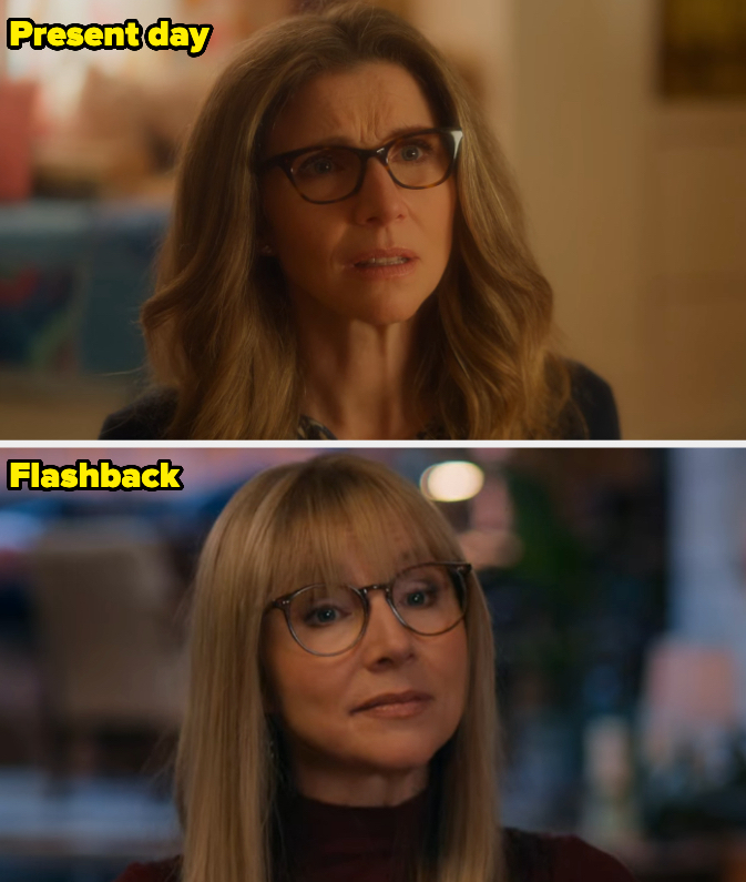 closeup of her in the flashback with thin bangs