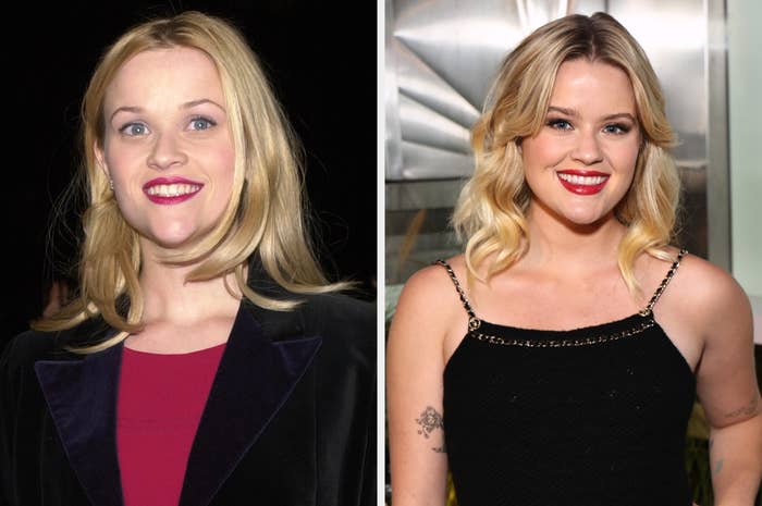 Side-by-side of Reese Witherspoon and Ava Phillippe