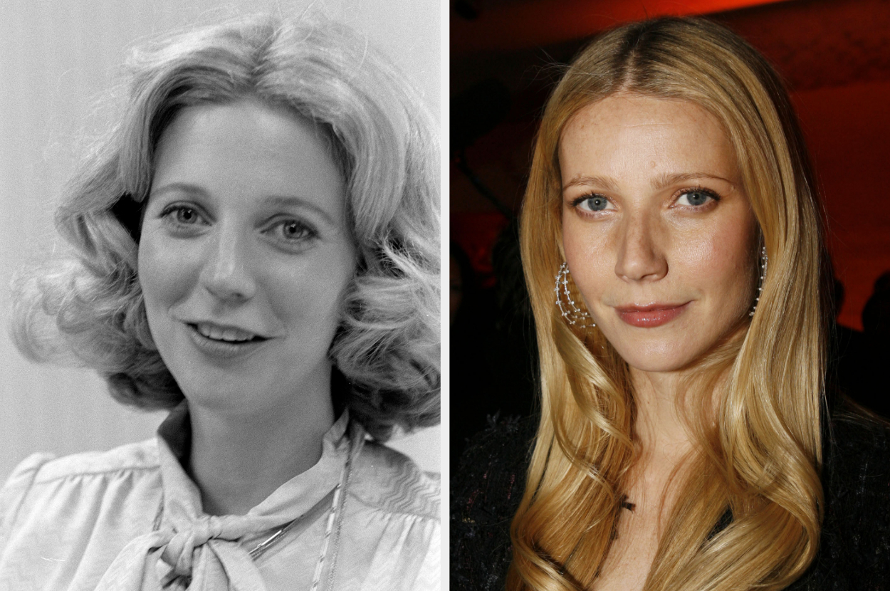 Side-by-side of Blythe Danner and Gwyneth Paltrow