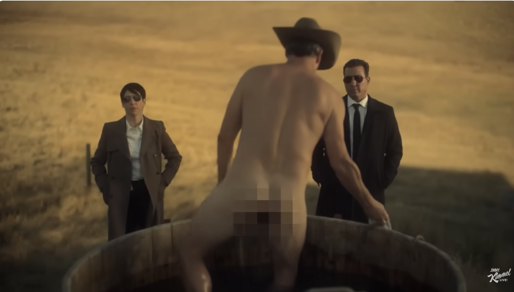 Jon Hamm nude from the back getting out of a tub in a scene from &quot;Fargo&quot;