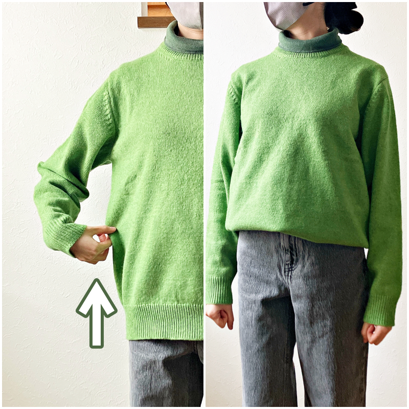 GU（ジーユー）のおすすめセーター「ラムブレンドクルーネックセーター（長袖）」