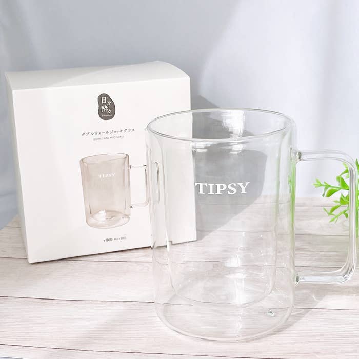 3COINS(スリーコインズ)のおすすめグッズ「【日々酔々】ダブルウォールジョッキグラス」