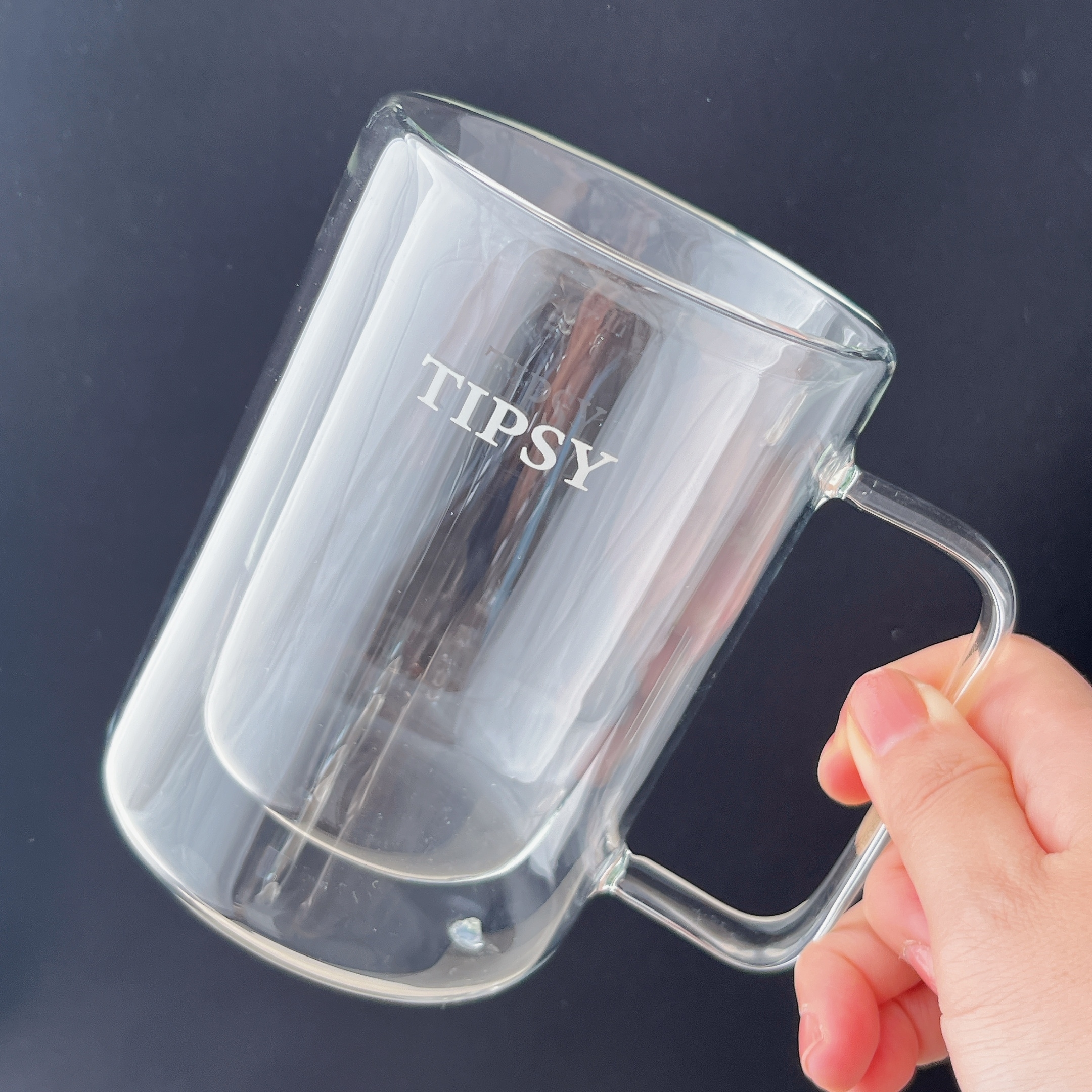 3COINS(スリーコインズ)のおすすめグッズ「【日々酔々】ダブルウォールジョッキグラス」