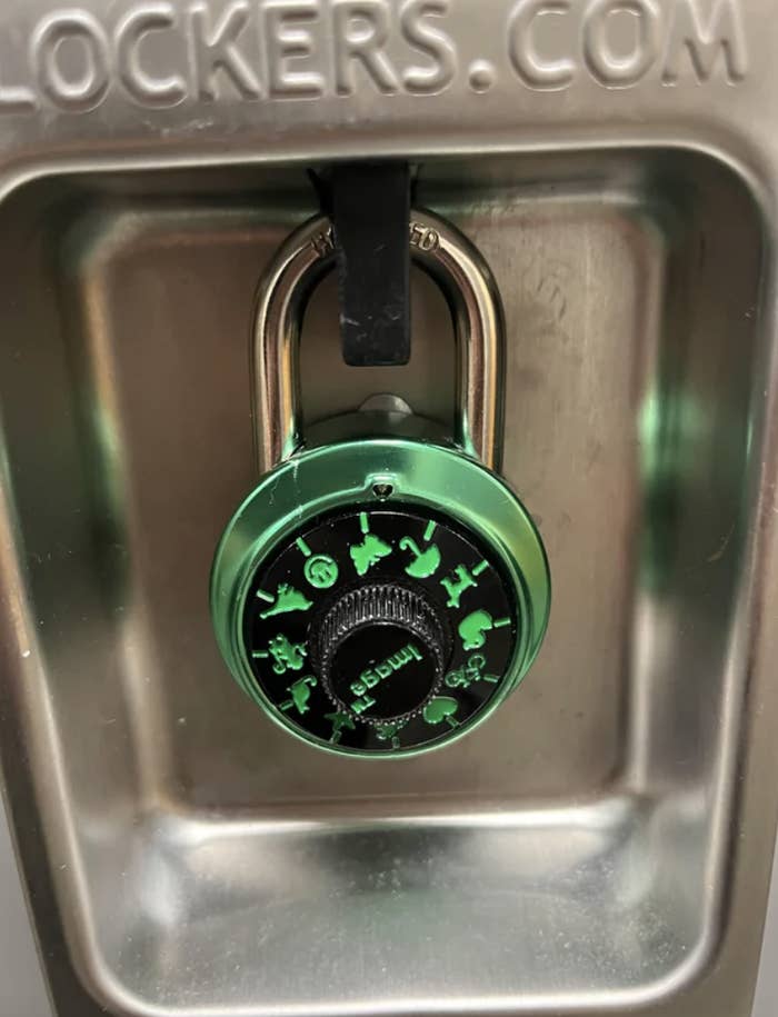 a lock with symbols on it