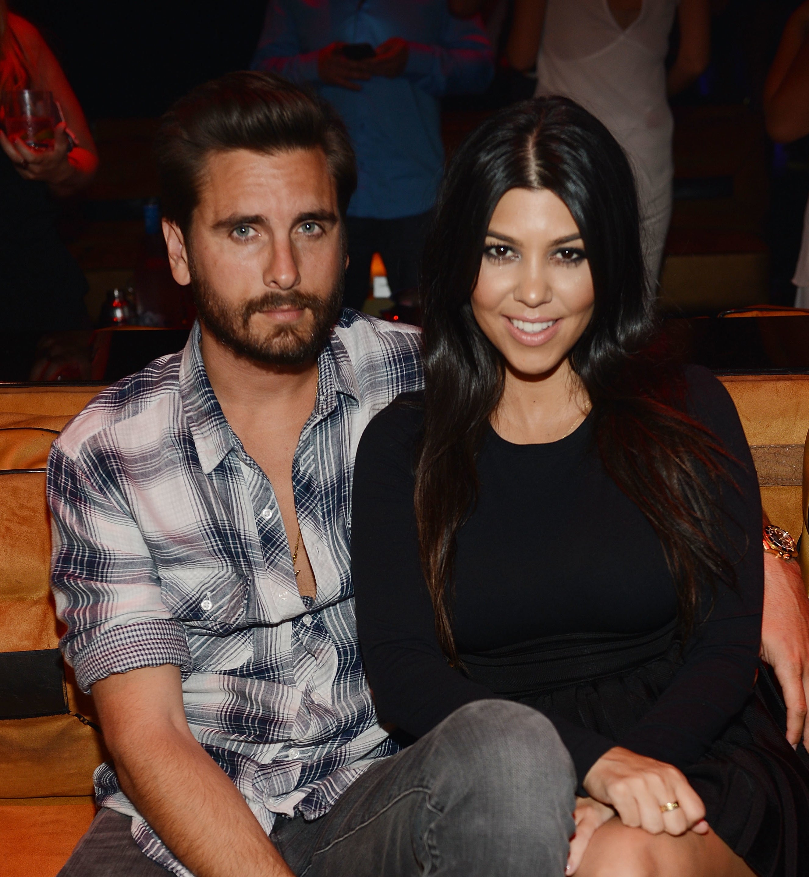 Close-up of Scott and Kourtney sitting together