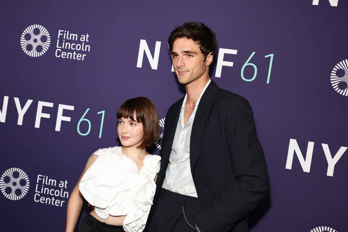 Close-up of Jacob and Cailee at a media event