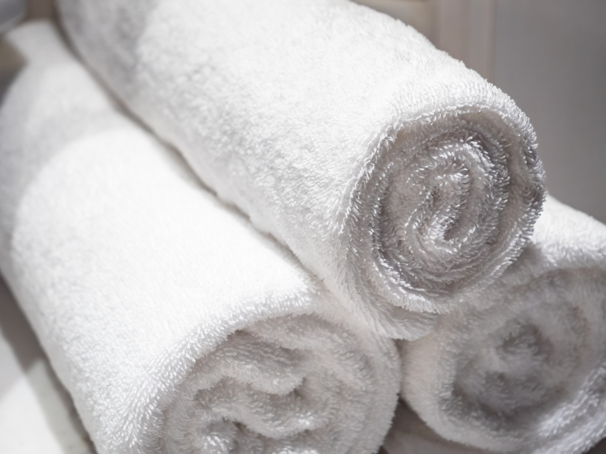 Rolled-up towels