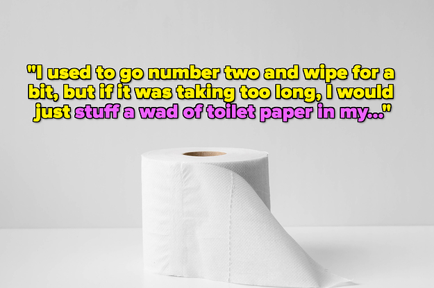 toilet paper on top of a paper
