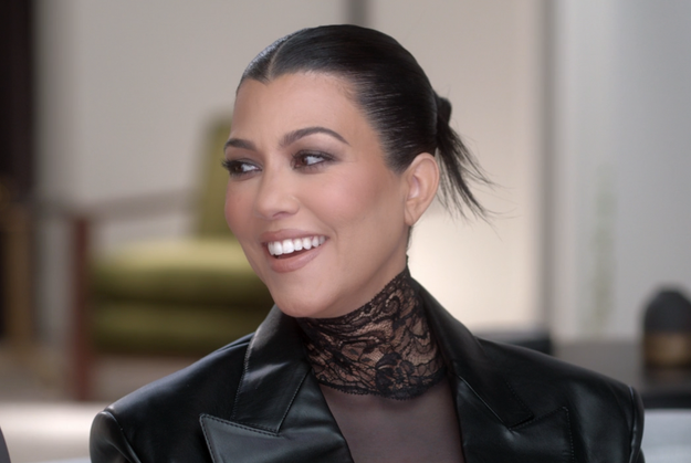 Close-up of Kourtney smiling