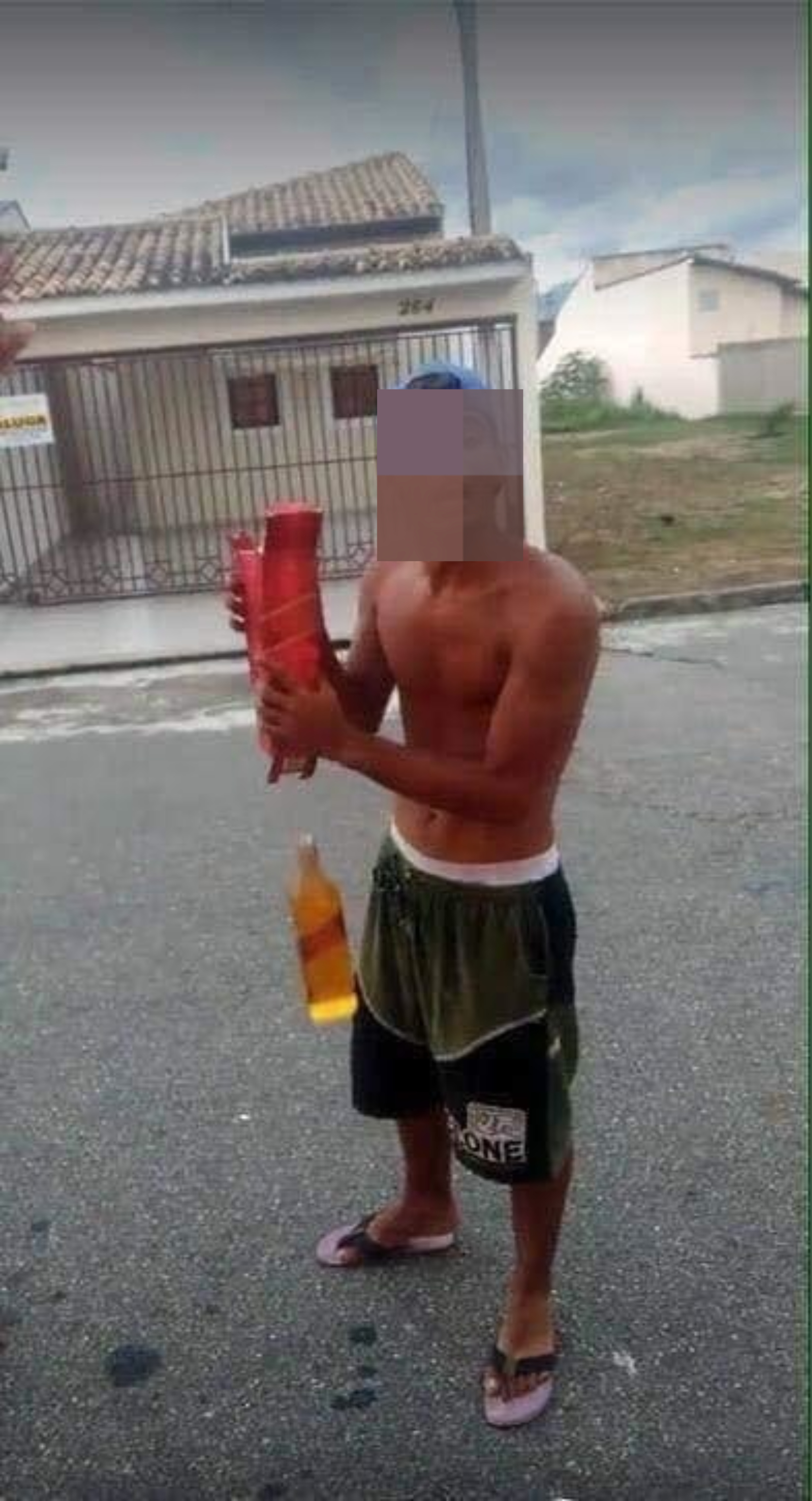 a man in flip flops